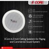 5 Core 5 Inch Ceiling Speaker System White in Wall Speakers 6W Rated Power Indoor Outdoor Speakers Ceiling Mount Surround Sound System - CL 0502