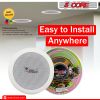 5 Core 5 Inch Ceiling Speaker System White in Wall Speakers 6W Rated Power Indoor Outdoor Speakers Ceiling Mount Surround Sound System - CL 0502