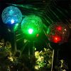 Cracked Glass Ball Stake LED Color Changing Solar Light