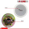 5 Core 5 Inch Ceiling Speaker System White in Wall Speakers 6W Rated Power Indoor Outdoor Speakers Ceiling Mount Surround Sound System - CL 0502