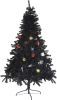 8' Premium Artificial Christmas Tree with Solid Metal Stand;  Festive Indoor and Outdoor Decoration;  Black