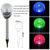 Cracked Glass Ball Stake LED Color Changing Solar Light