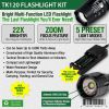 TK120 Professional LED Flashlight Kit with Batteries & Charger