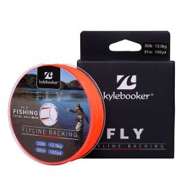 Kylebooker Fly Line Backing Line 20/30LB 100/300Yards Orange Braided Fly Fishing Line (Line Size: 30LB)