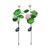 Lotus Flower Shape Lawn Lamps 3 LED Lighting Waterproof Solar Lamp