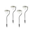 Stainless Steel Solar Garden Lights Outdoor, Color Changing Diamond