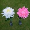 LED Chrysanthemum Flower Stake Light Solar Energy Rechargeable for Outdoor Garden