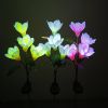 LED Magnolia Flower Stake Light Solar Energy Rechargeable for Outdoor Garden